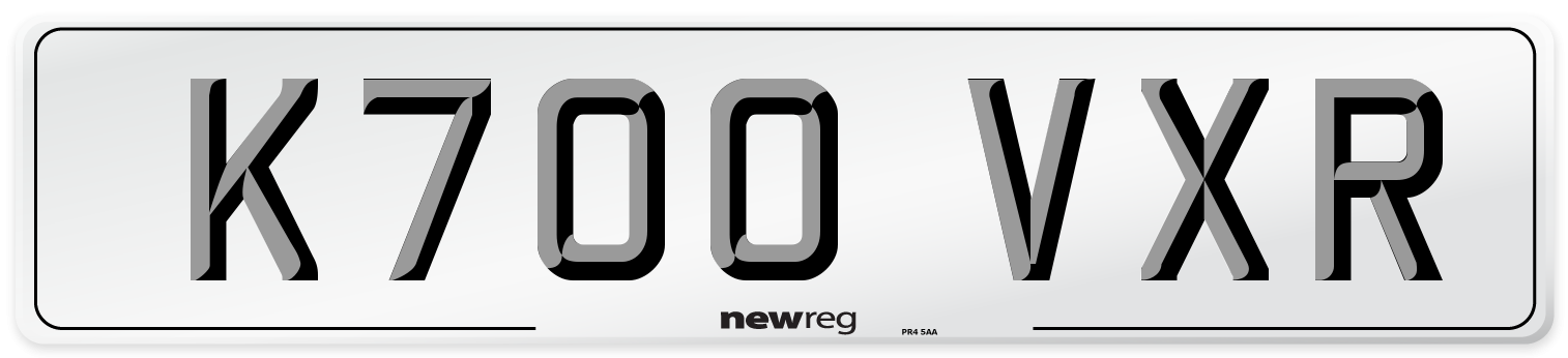 K700 VXR Number Plate from New Reg